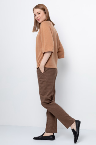 Брюки женские для мам, артикул: ЕТ 40006, цвет: бежевый