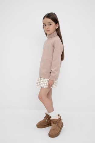 Джемпер для девочки, артикул: КВ 30147/ш, цвет: бежевый