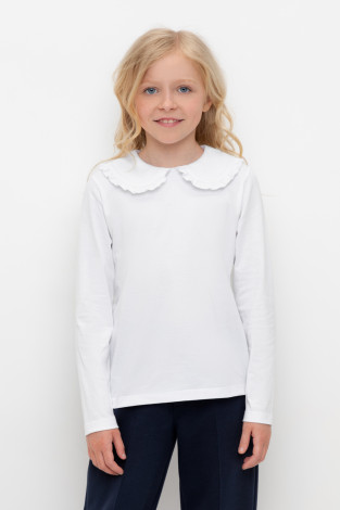 Блузка для девочки, артикул: К 302495, цвет: белый