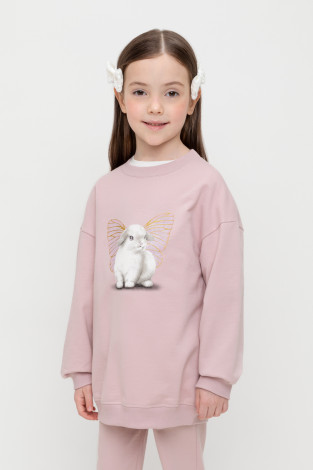 Свитшоты для девочки, артикул: КР 302552, цвет: розовый