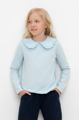 Блузка для девочки, артикул: К 302495, цвет: светло-голубой