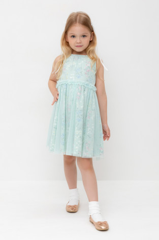 Платье для девочки, артикул: КР 5734-1, цвет: голубой
