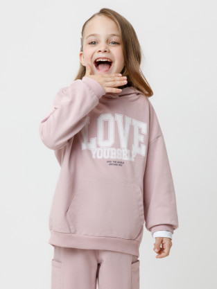 Худи для девочки, артикул: КР 302676, цвет: розовый
