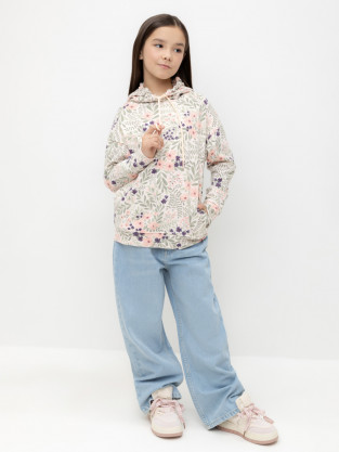 Худи для девочки, артикул: КР 302033, цвет: светло-розовый