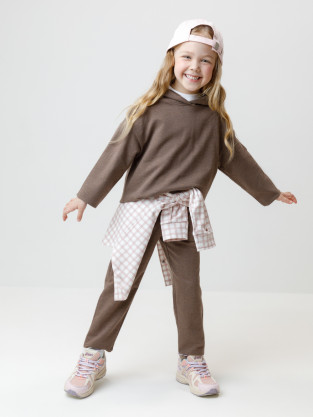 Джемпер для девочки, артикул: КП 302328, цвет: коричневый