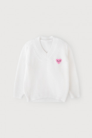 Джемпер для девочки, артикул: КВ 30118/ш, цвет: белый - 2 фото