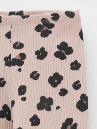 Лосины для девочки, артикул: КР 400845, цвет: бежевый - 2 фото