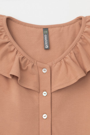 Платье для девочки, артикул: КР 5879, цвет: коричневый - 2 фото