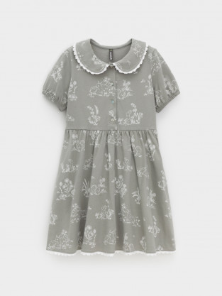 Платье для девочки, артикул: КР 5932, цвет: зеленый - 2 фото
