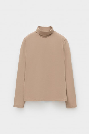 Водолазки женские для мам, артикул: ЕВТ 3026/24, цвет: бежевый - 2 фото