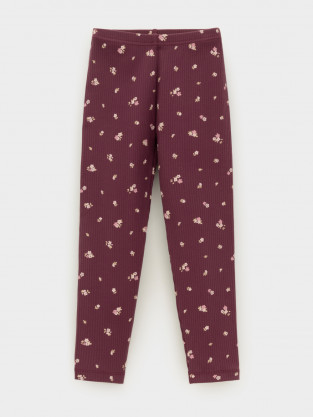 Лосины для девочки, артикул: КР 400874, цвет: бордовый - 2 фото