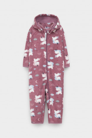 Комбинезон для девочки, артикул: ФЛ 60000/н/45 ГР, цвет: фиолетовый - 2 фото