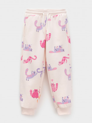 Брюки для девочки, артикул: КР 400902, цвет: сахар - 2 фото