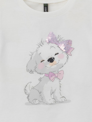 Футболка для девочки, артикул: КР 302708-1, цвет: сахар - 2 фото