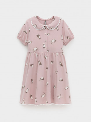 Платье для девочки, артикул: КР 5932, цвет: розовый - 2 фото