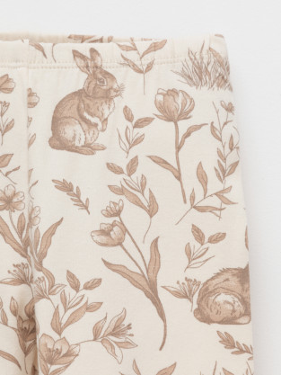 Лосины для девочки, артикул: КР 4321, цвет: бежевый - 2 фото