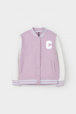 Жакет для девочки, артикул: КР 302675, цвет: фиолетовый - 2 фото