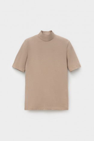 Водолазки женские для мам, артикул: ЕВТ 3262, цвет: бежевый - 2 фото