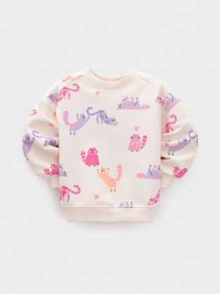 Свитшоты для девочки, артикул: КР 302943, цвет: сахар - 2 фото