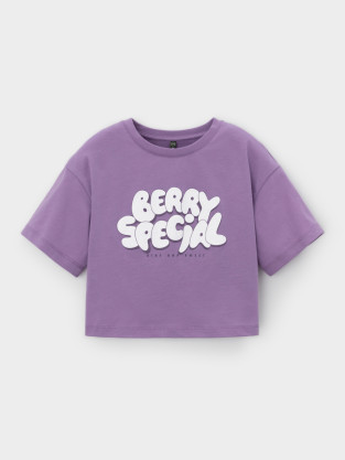 Футболка для девочки, артикул: КР 302936, цвет: фиолетовый - 2 фото