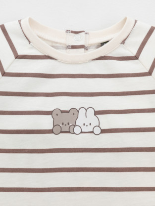 Лонгсливы для девочки, артикул: КР 302901, цвет: сахар - 2 фото