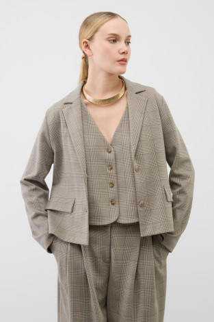 Жакеты, куртки женские для мам, артикул: ЕВТ 3336, цвет: бежевый - 2 фото