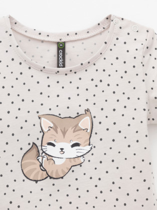 Футболка для девочки, артикул: КР 302854, цвет: бежевый - 2 фото