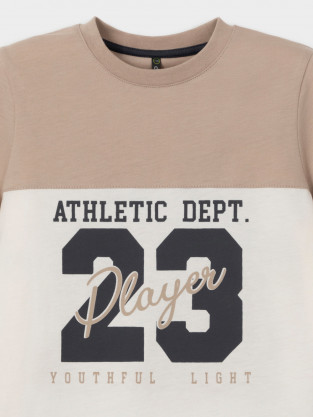 Футболка для мальчика, артикул: КР 302984-1, цвет: бежевый - 2 фото