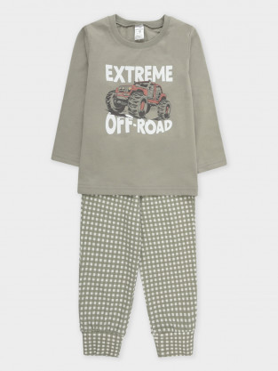 Пижама для мальчика, артикул: К 1606, цвет: хаки - 2 фото