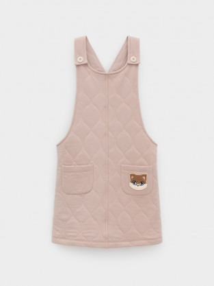 Сарафан для девочки, артикул: КР 5712, цвет: бежевый - 2 фото