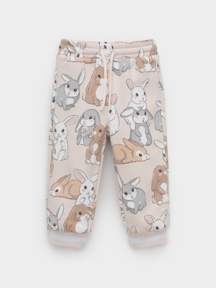 Брюки для девочки, артикул: КР 400883, цвет: бежевый - 2 фото