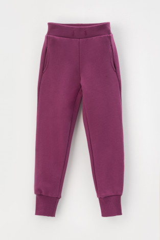 Брюки для девочки, артикул: КР 400588, цвет: фиолетовый - 2 фото