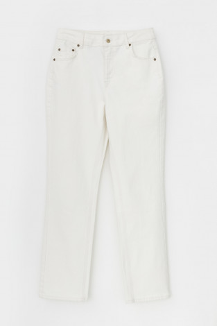 Брюки женские для мам, артикул: ЕТ 40004/3 ВСТ, цвет: белый - 2 фото