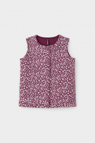 Жилеты для девочки, артикул: КР 302575, цвет: бордовый - 2 фото