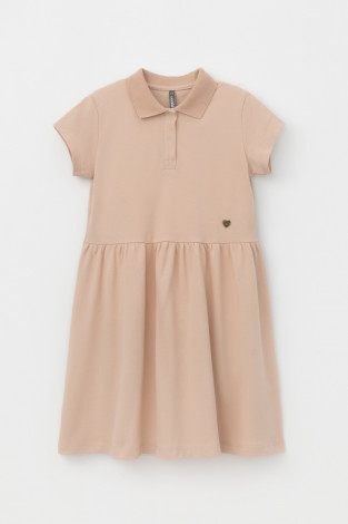 Платье для девочки, артикул: КР 5869, цвет: бежевый - 2 фото