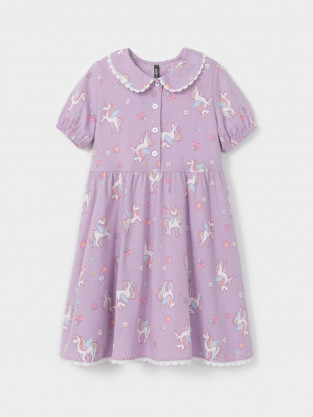 Платье для девочки, артикул: КР 5932, цвет: фиолетовый - 2 фото