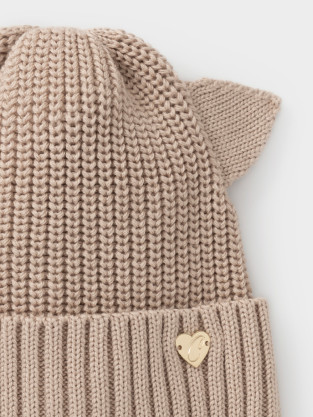 Шапка для девочки, артикул: КВ 20440, цвет: бежевый - 2 фото