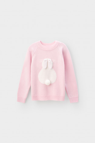 Джемпер для девочки, артикул: КВ 30132/ш, цвет: розовый - 2 фото