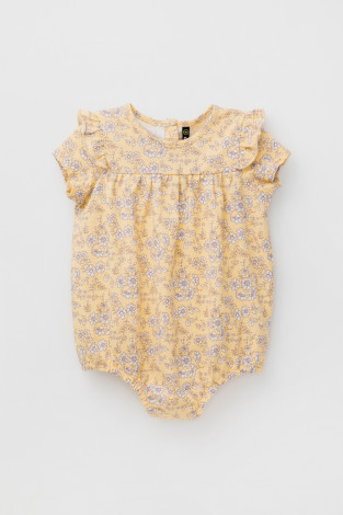 Полукомбинезон для девочки, артикул: КР 6461, цвет: желтый - 2 фото