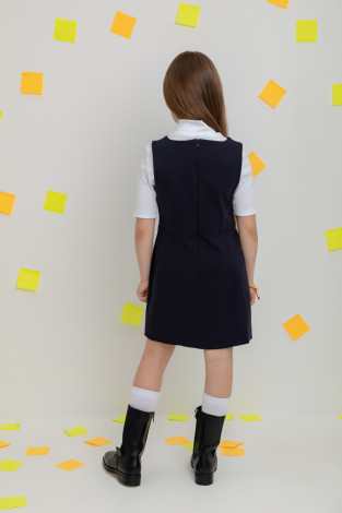 Сарафан для девочки, артикул: К 5731, цвет: синий - 2 фото