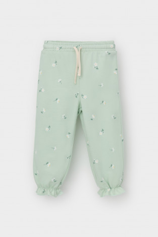 Брюки для девочки, артикул: КР 400796, цвет: зеленый - 2 фото