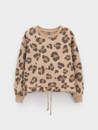 Свитшоты для девочки, артикул: КР 302905, цвет: бежевый - 2 фото