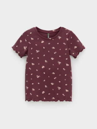 Футболка для девочки, артикул: КР 302814, цвет: бордовый - 2 фото