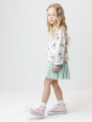 Юбка для девочки, артикул: КР 7119, цвет: голубой - 2 фото