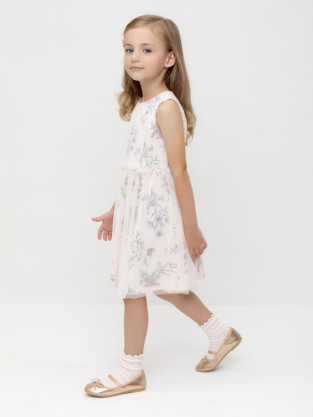 Платье для девочки, артикул: КР 5734, цвет: розовый - 2 фото